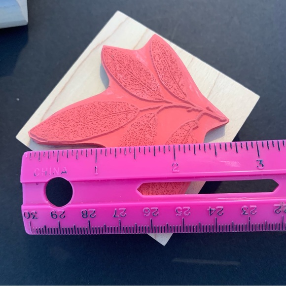 VTG RUBBER STAMPS LEAVES LEAF LOT - Picture 5 of 5